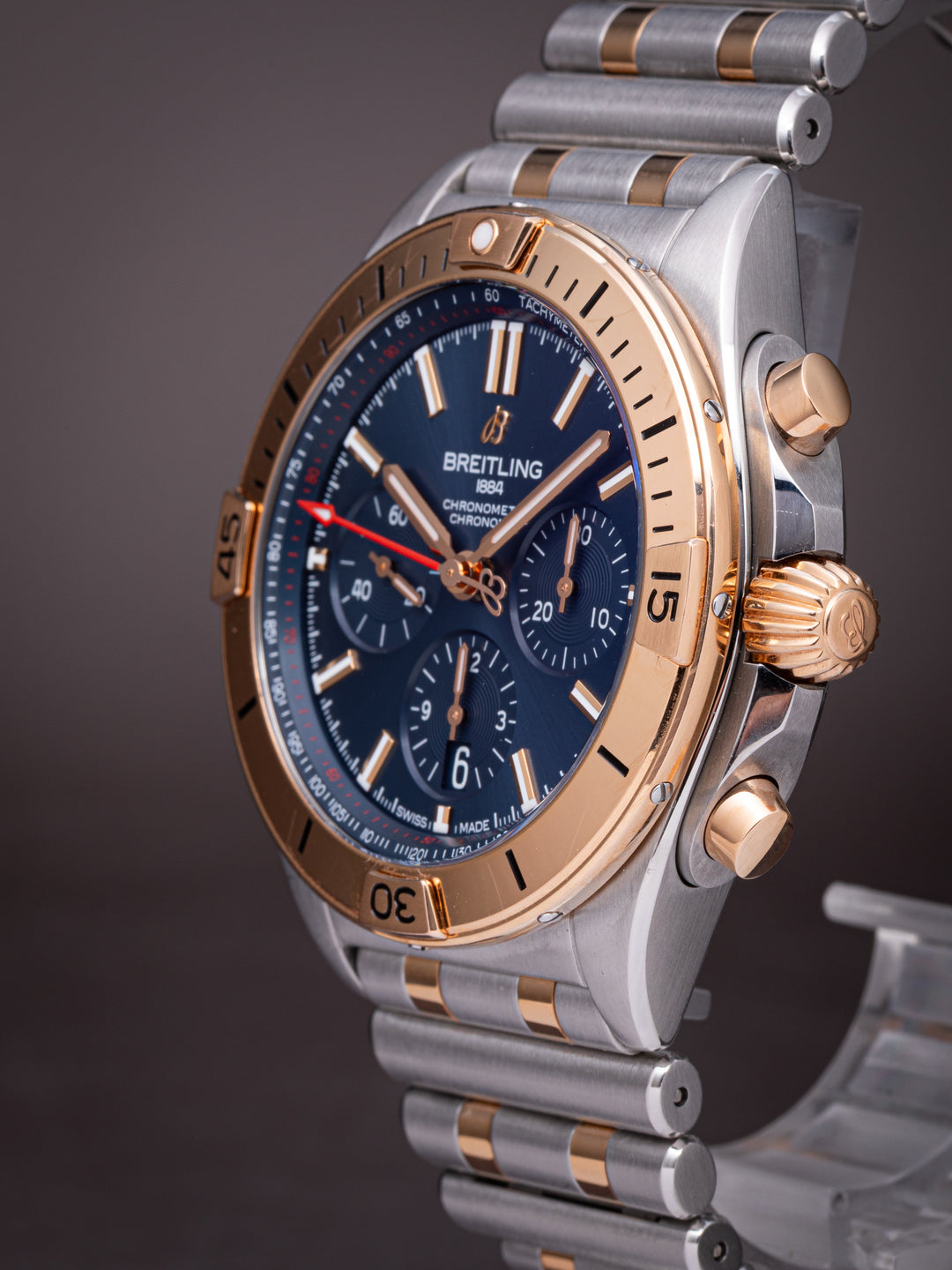 Breitling Stainless Steel and 18k Rose Gold Chronomat B01 42 (UB0134)
