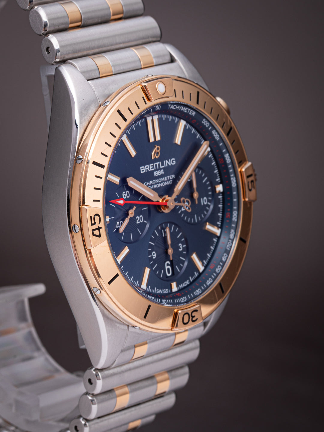 Breitling Stainless Steel and 18k Rose Gold Chronomat B01 42 (UB0134)