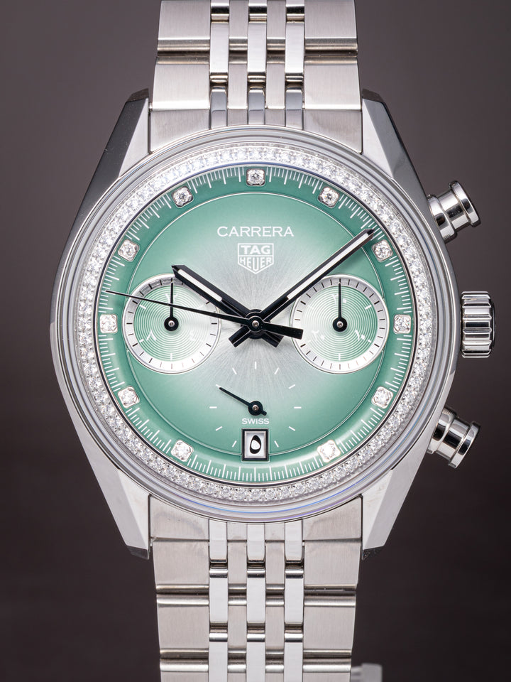 TAG Heuer Stainless Steel Carrera Chronograph "Meia" Limited Edition (CBS221A)