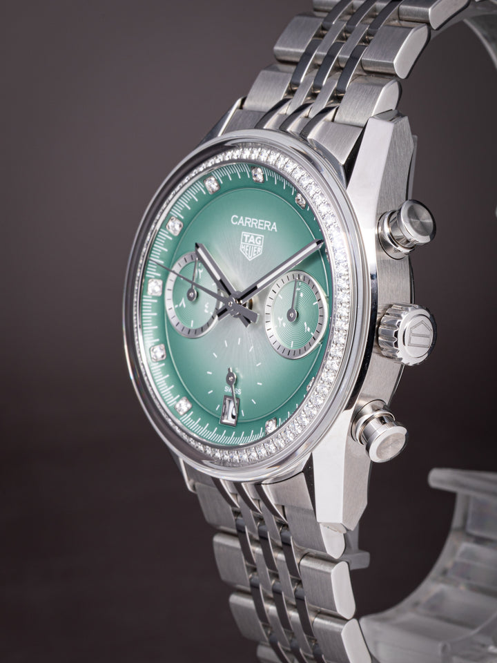 TAG Heuer Stainless Steel Carrera Chronograph "Meia" Limited Edition (CBS221A)