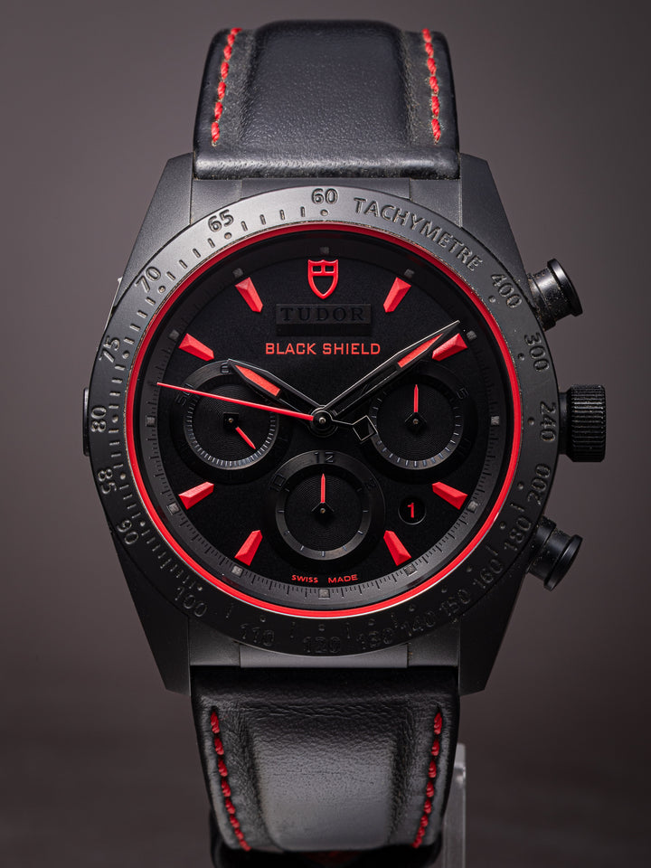 Tudor Black Ceramic Fastrider Black Shield Chronograph (42000C) *New-Old Stock*