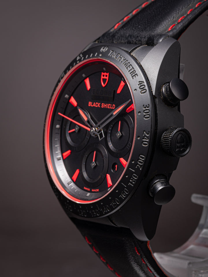 Tudor Black Ceramic Fastrider Black Shield Chronograph (42000C) *New-Old Stock*