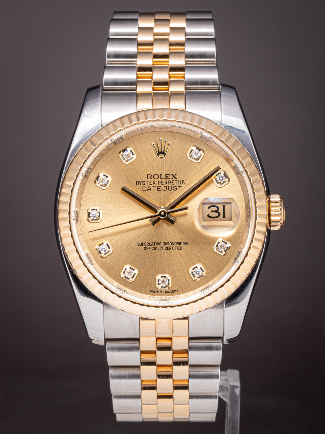 Rolex Stainless Steel and 18k Yellow Gold Datejust (116233)