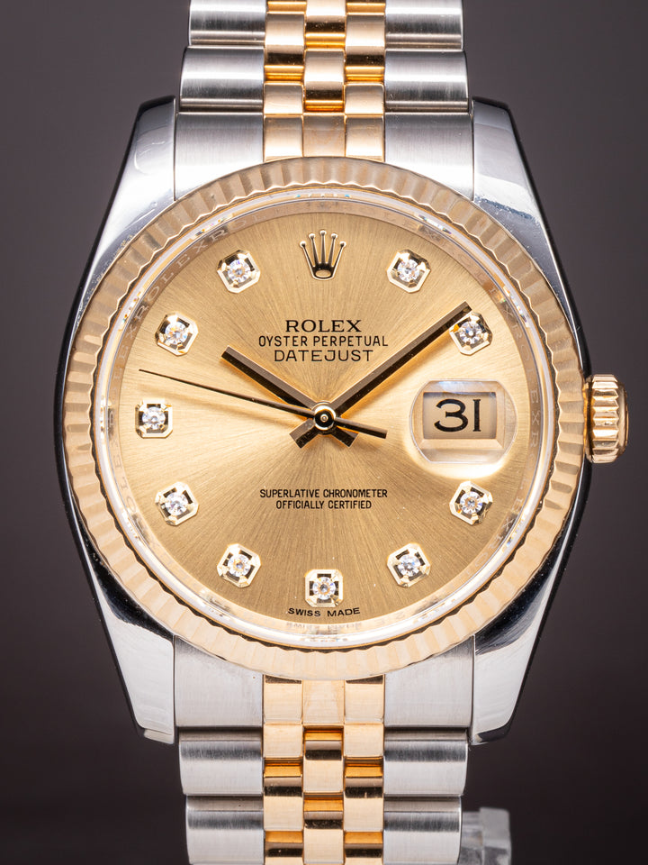 Rolex Stainless Steel and 18k Yellow Gold Datejust (116233)