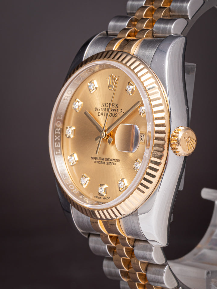 Rolex Stainless Steel and 18k Yellow Gold Datejust (116233)