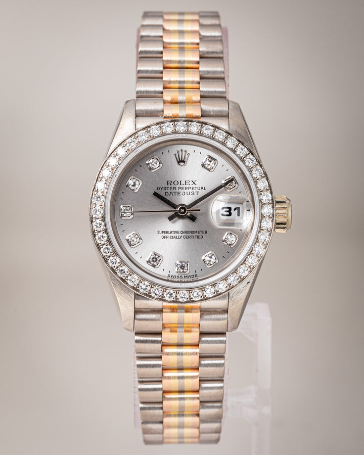 Rolex 18k White Gold Women's Datejust "Tridor" (69179B)