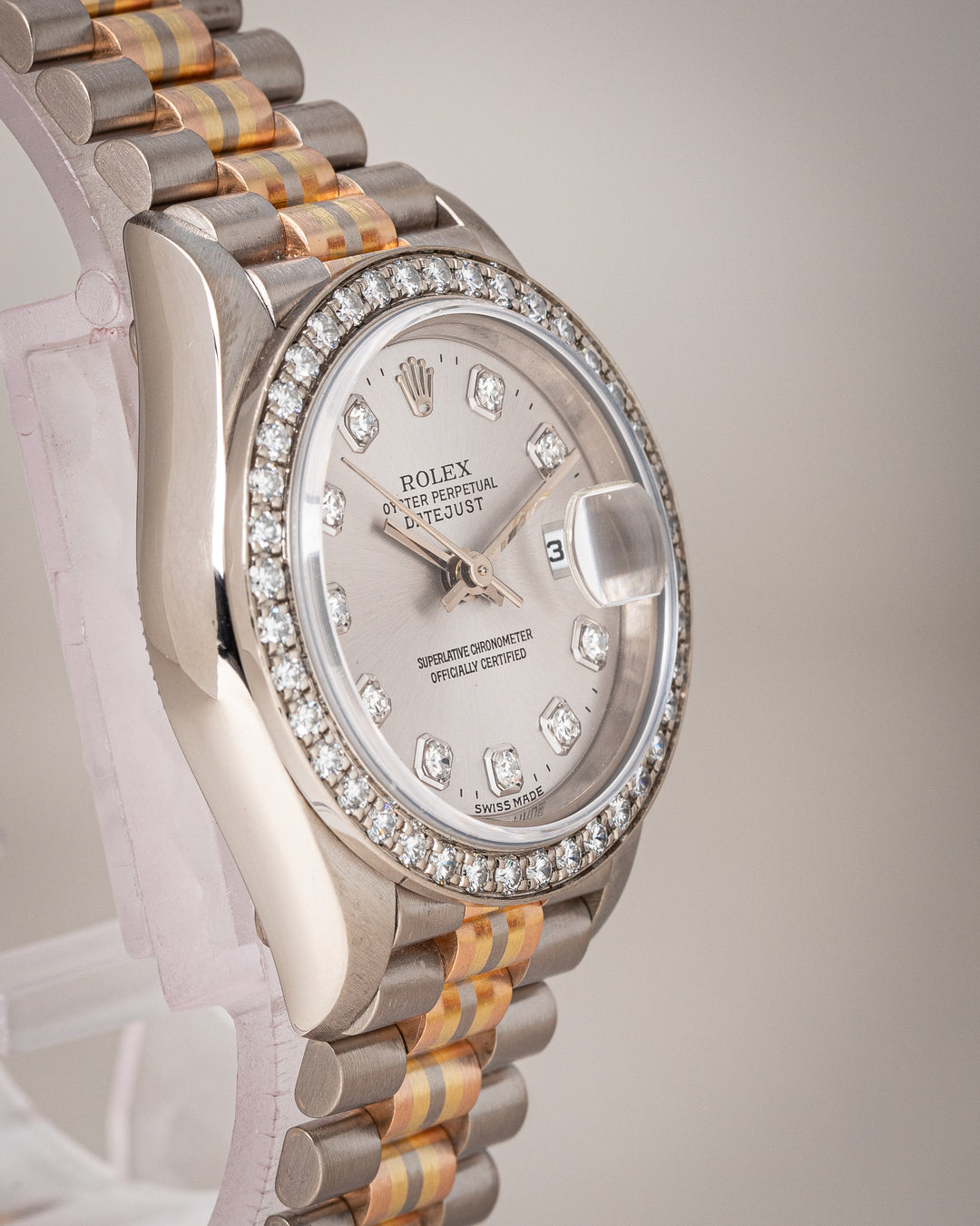 Rolex 18k White Gold Women's Datejust "Tridor" (69179B)