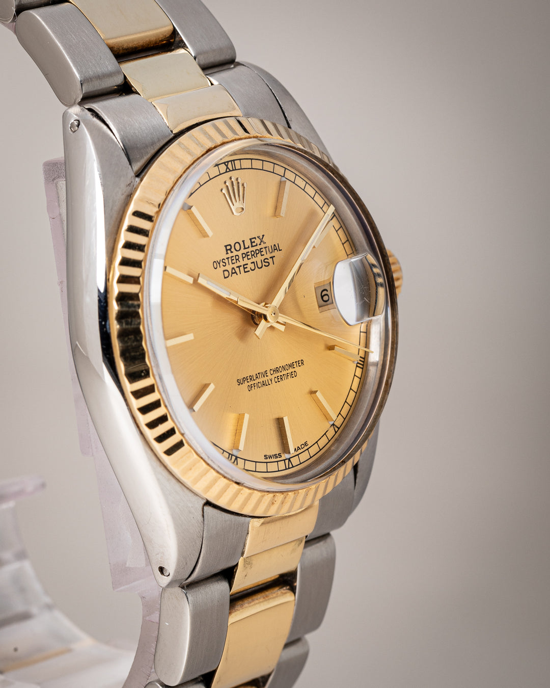 Rolex Stainless Steel and 14k Yellow Gold Datejust (16013)