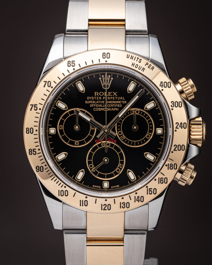 Rolex Stainless Steel and 18k Yellow Gold Cosmograph Daytona (116523)