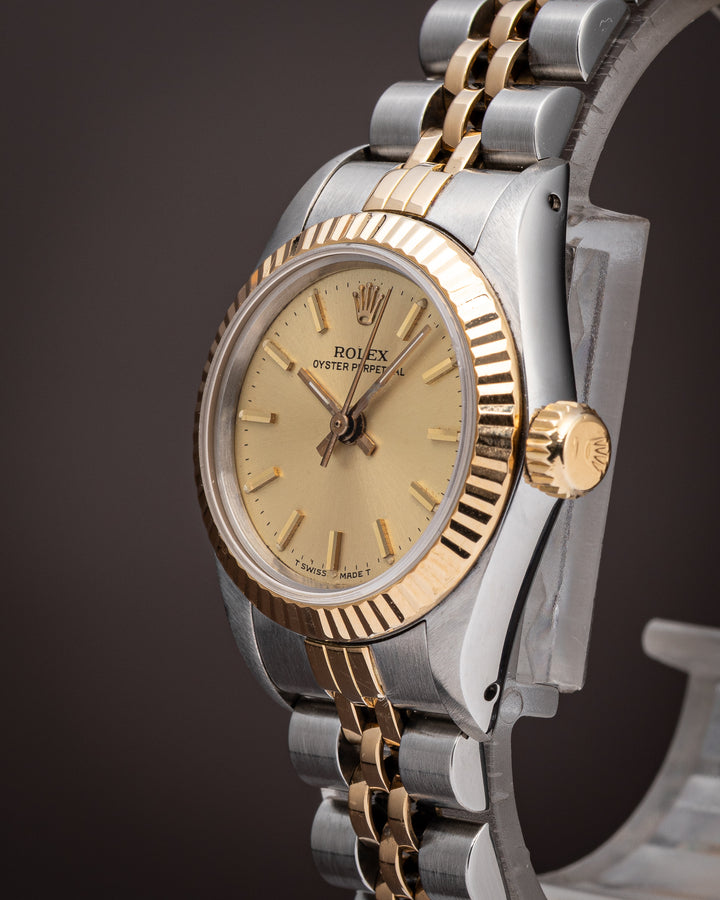 Rolex Stainless Steel and 18k Yellow Gold Women's Oyster Perpetual (67193)
