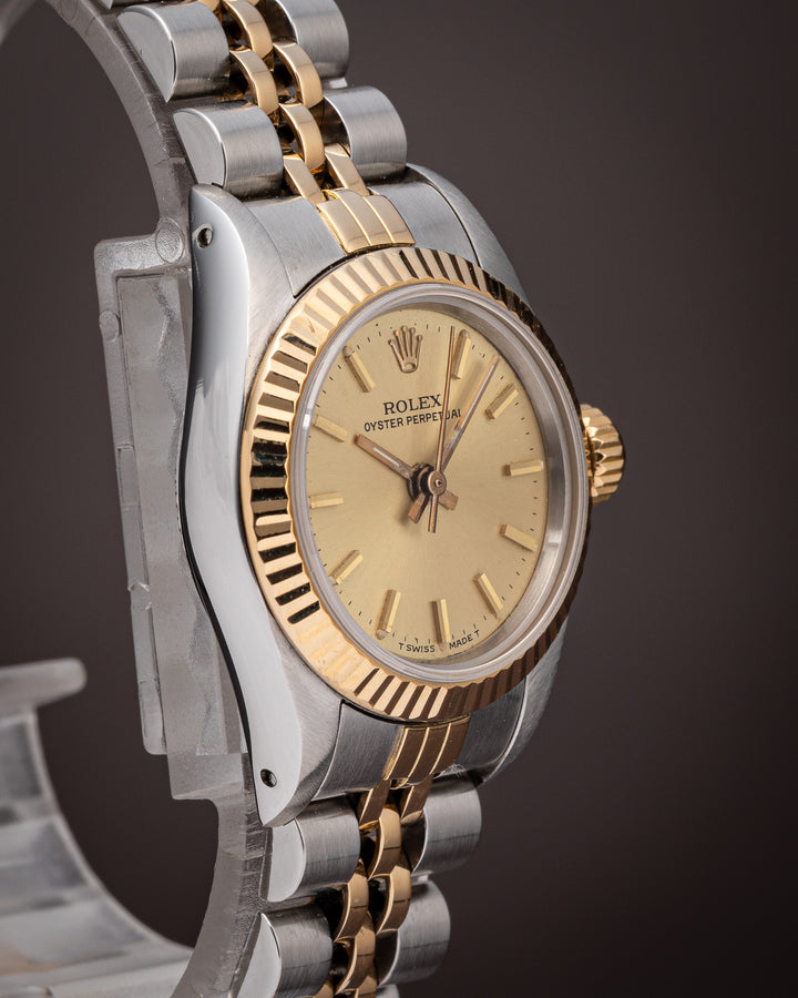 Rolex Stainless Steel and 18k Yellow Gold Women's Oyster Perpetual (67193)