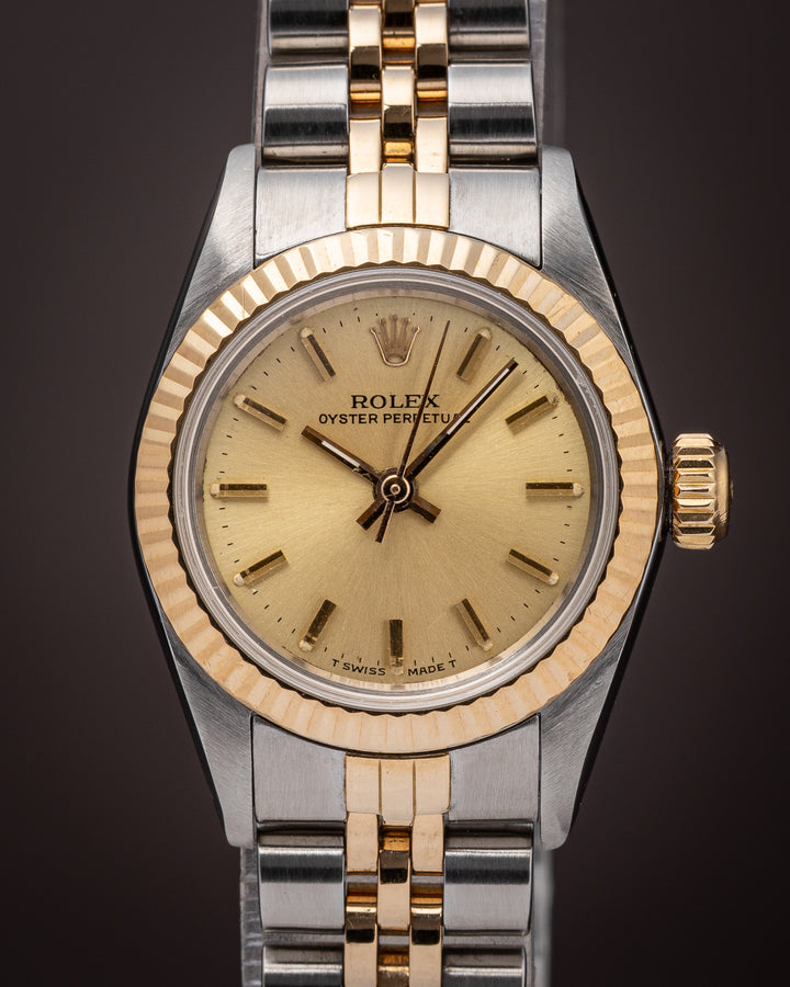 Rolex Stainless Steel and 18k Yellow Gold Women's Oyster Perpetual (67193)