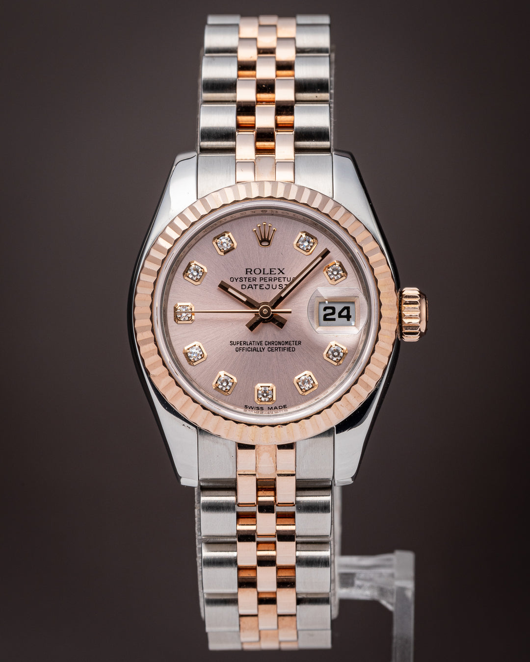 Rolex Stainless Steel and 18k Rose Gold Women's Datejust (179171)