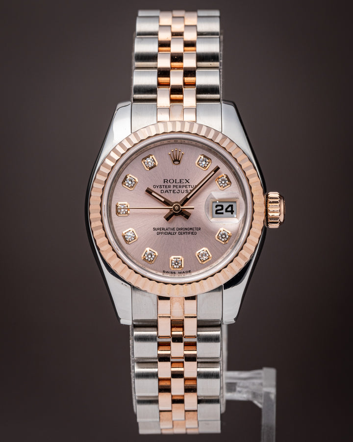 Rolex Stainless Steel and 18k Rose Gold Women's Datejust (179171)