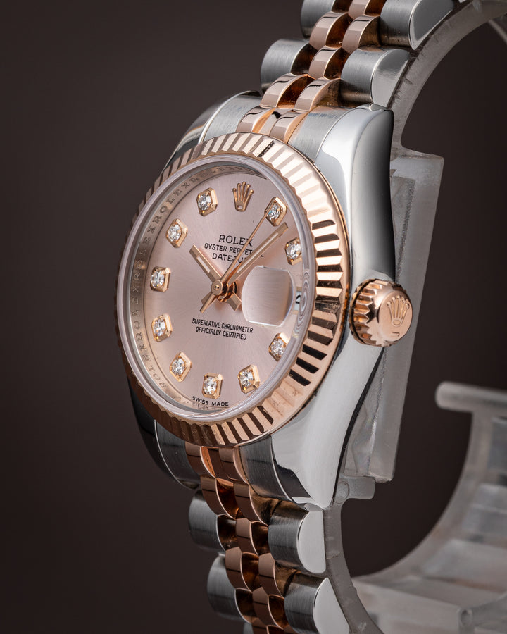 Rolex Stainless Steel and 18k Rose Gold Women's Datejust (179171)