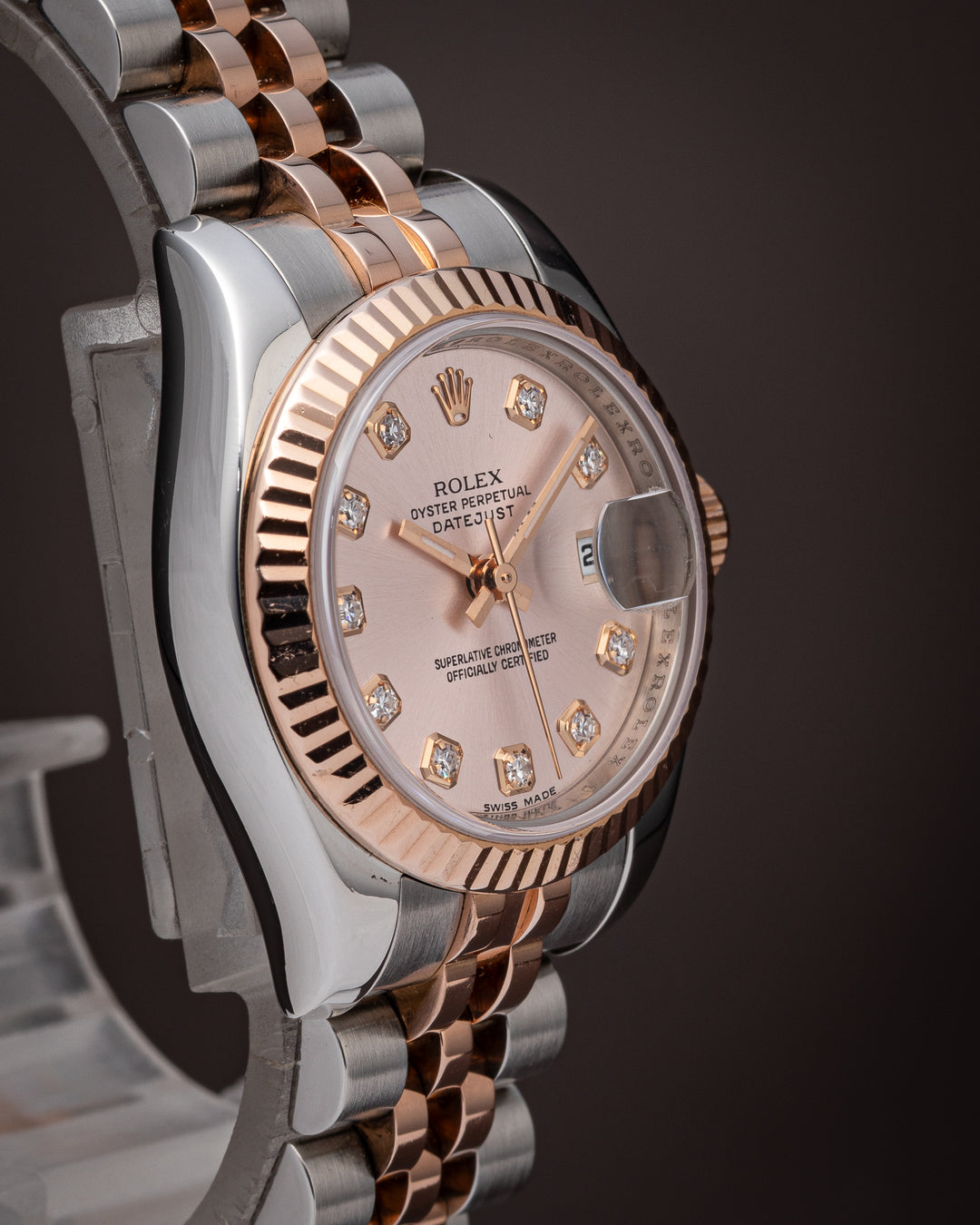 Rolex Stainless Steel and 18k Rose Gold Women's Datejust (179171)