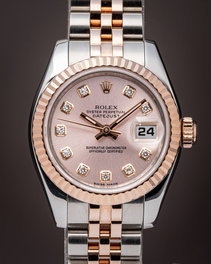 Rolex Stainless Steel and 18k Rose Gold Women's Datejust (179171)