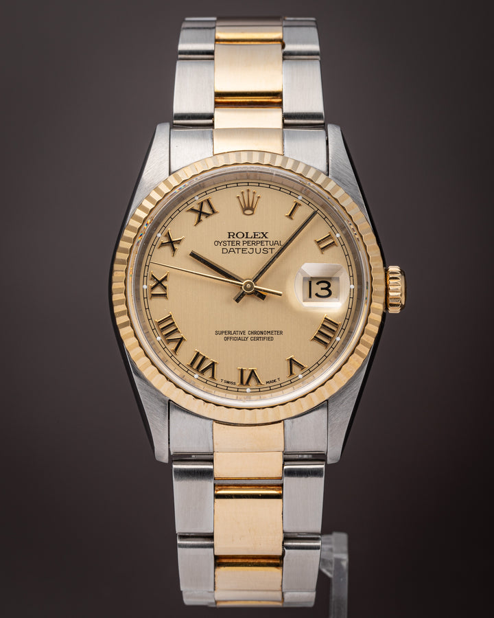 Rolex Stainless Steel and 18k Yellow Gold Datejust (16233)