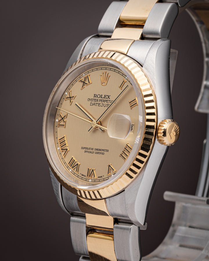 Rolex Stainless Steel and 18k Yellow Gold Datejust (16233)