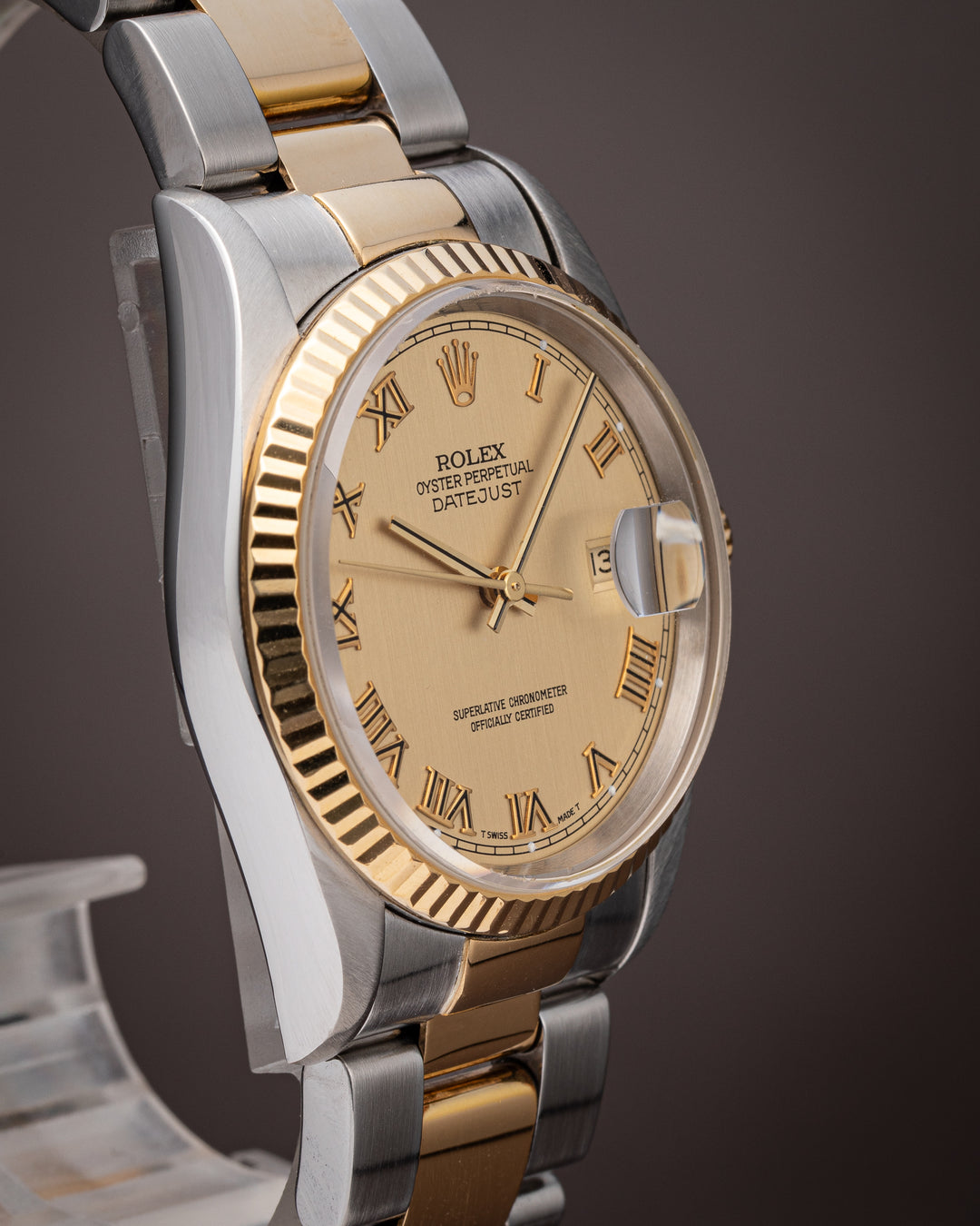 Rolex Stainless Steel and 18k Yellow Gold Datejust (16233)