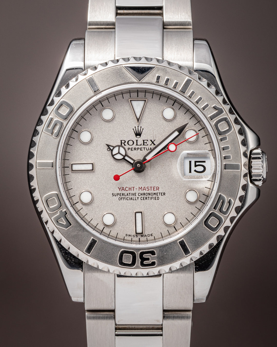Rolex Stainless Steel and Platinum Women's Yacht-Master (168622)