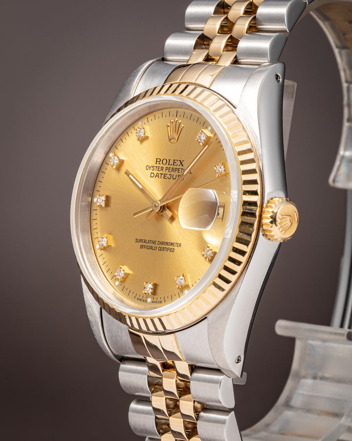 Rolex Stainless Steel and 18k Yellow Gold Datejust (16233)