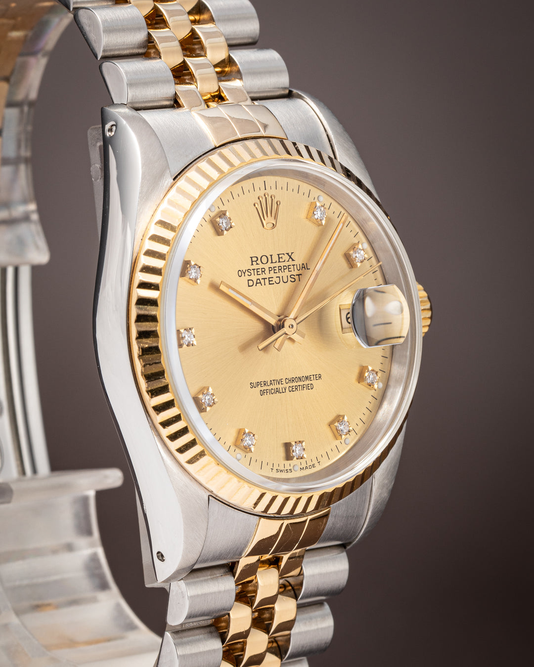 Rolex Stainless Steel and 18k Yellow Gold Datejust (16233)