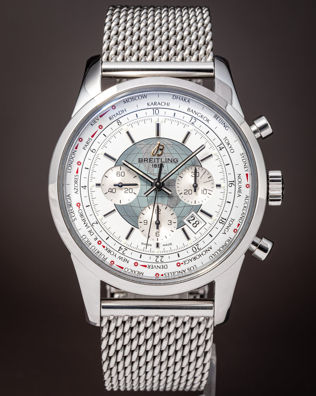 Breitling Stainless Steel Transocean Chronograph Unitime (AB0510)