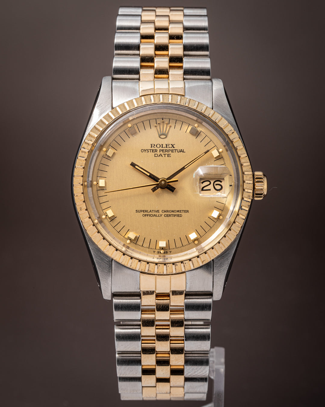 Rolex Stainless Steel and Yellow Gold Date (15053)