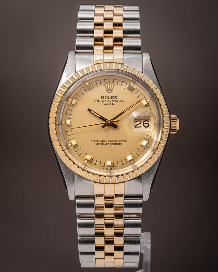 Rolex Stainless Steel and Yellow Gold Date (15053)