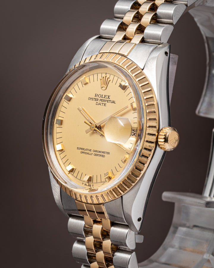 Rolex Stainless Steel and Yellow Gold Date (15053)