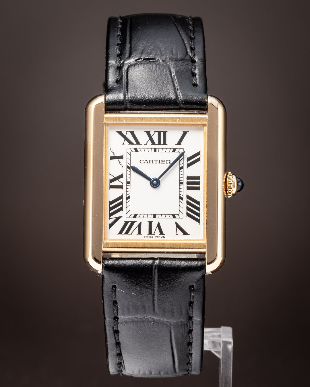 Cartier 18k Yellow Gold and Stainless Steel Tank Solo Quartz (W5200002)