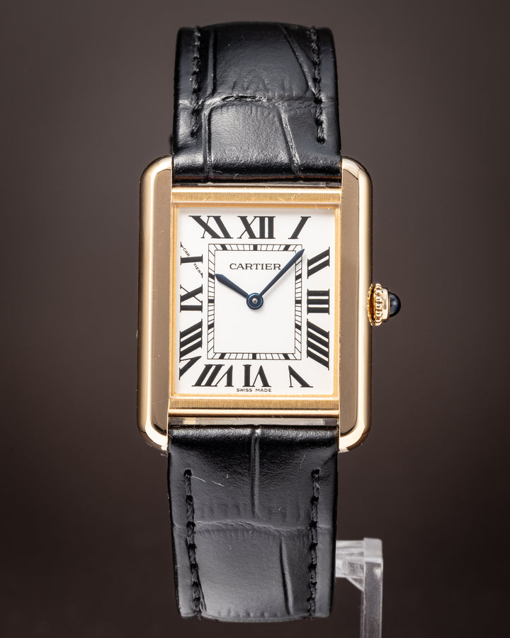 Cartier 18k Yellow Gold and Stainless Steel Tank Solo Quartz (W5200002)