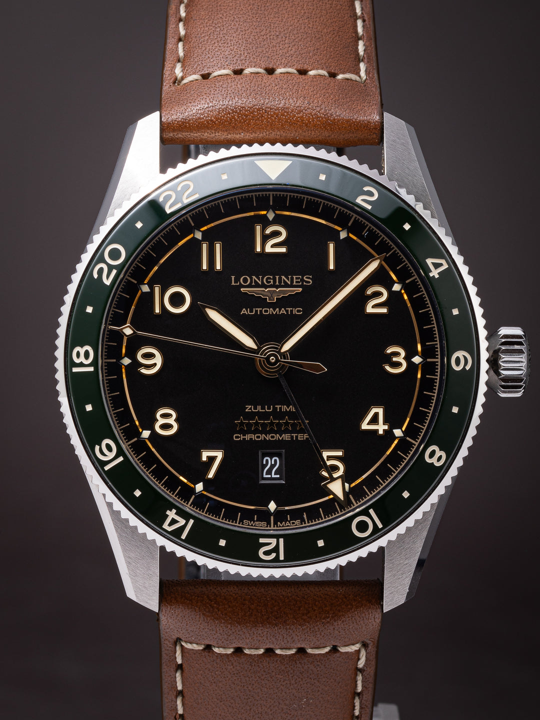 Longines Stainless Steel Spirit Zulu Time GMT Automatic (L3.812.4.63.2)