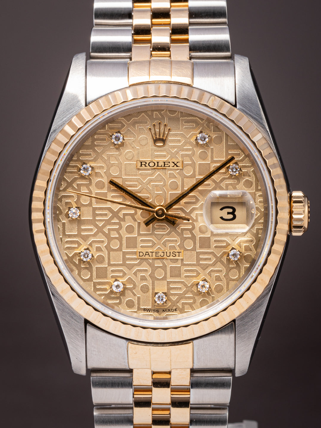 Rolex Stainless Steel and 18k Yellow Gold Datejust (16233)