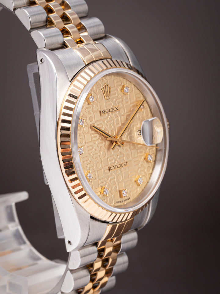 Rolex Stainless Steel and 18k Yellow Gold Datejust (16233)