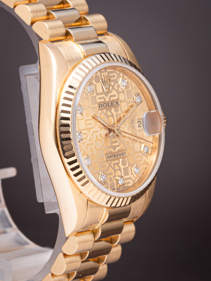 Rolex 18k Yellow Gold Women's Datejust (68278)