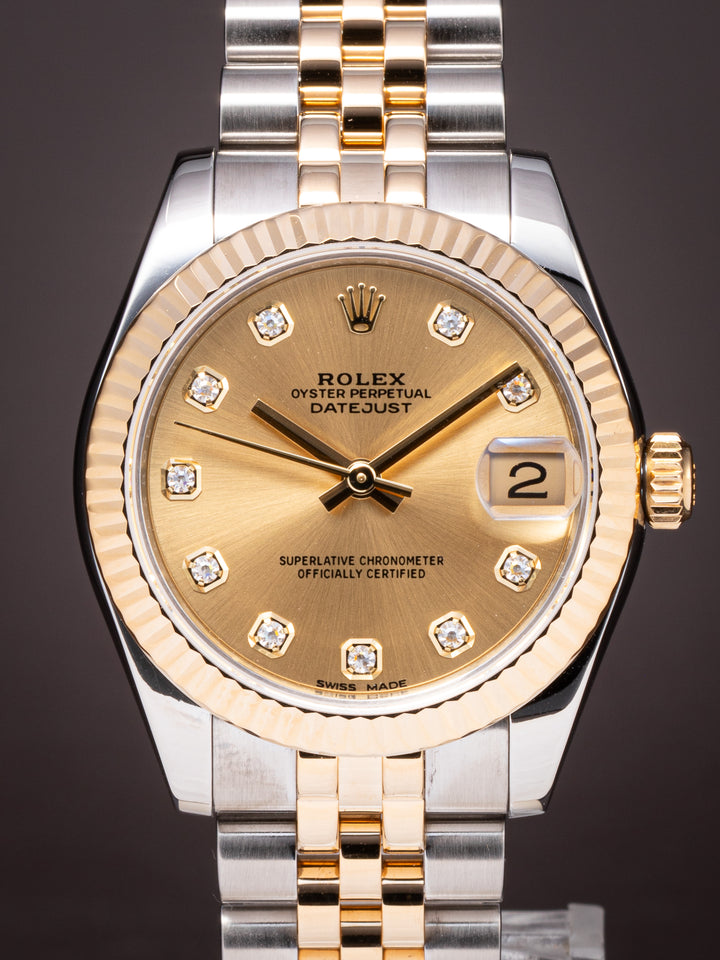 Rolex Stainless Steel and 18k Yellow Gold Women's Datejust (178273)