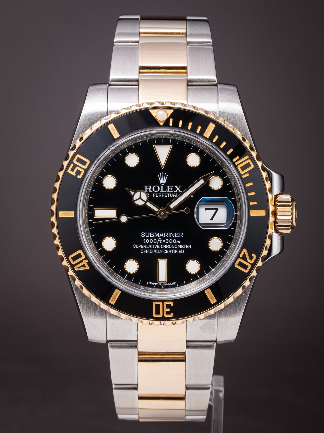 Rolex Stainless Steel and 18k Yellow Gold Submariner Date (116613LN)