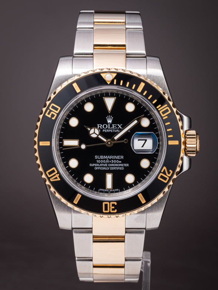 Rolex Stainless Steel and 18k Yellow Gold Submariner Date (116613LN)