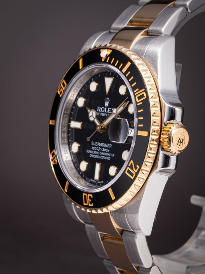 Rolex Stainless Steel and 18k Yellow Gold Submariner Date (116613LN)