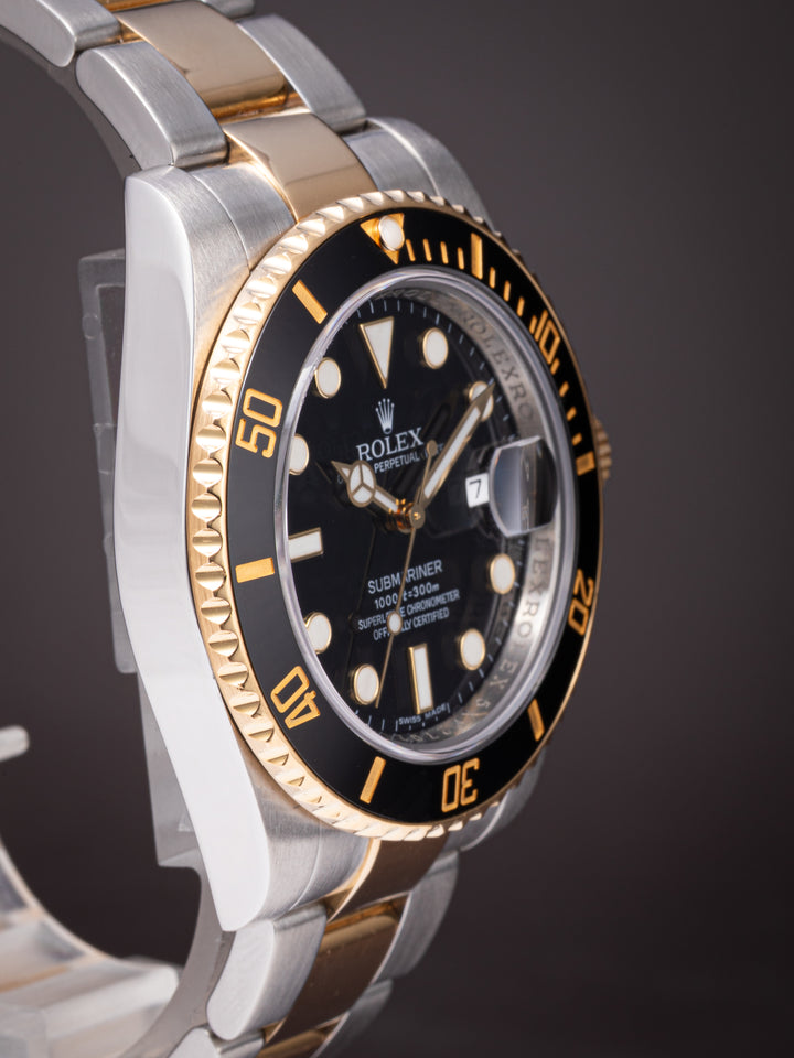 Rolex Stainless Steel and 18k Yellow Gold Submariner Date (116613LN)