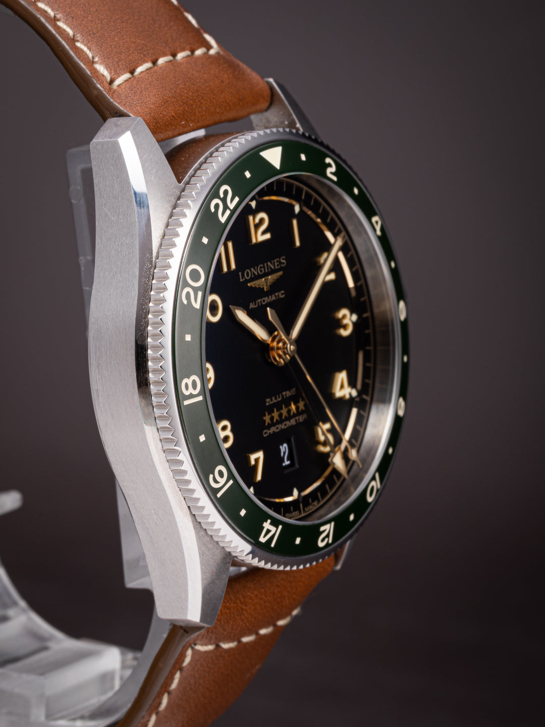 Longines Stainless Steel Spirit Zulu Time GMT Automatic (L3.812.4.63.2)