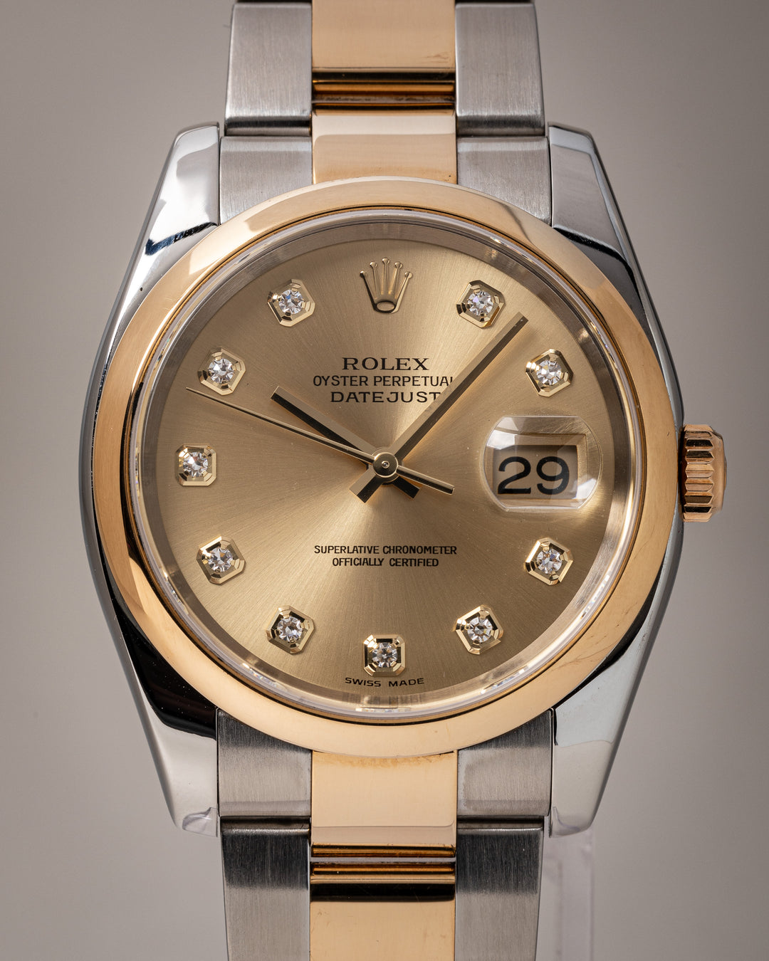 Rolex Stainless Steel and 18k Yellow Gold Datejust (116203)