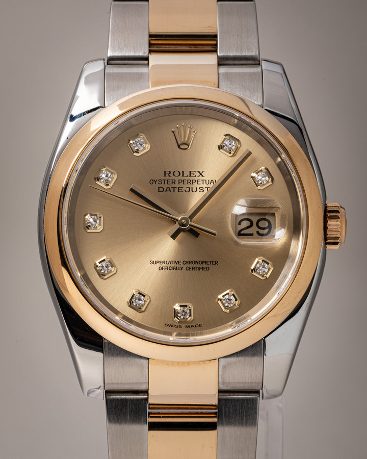 Rolex Stainless Steel and 18k Yellow Gold Datejust (116203)