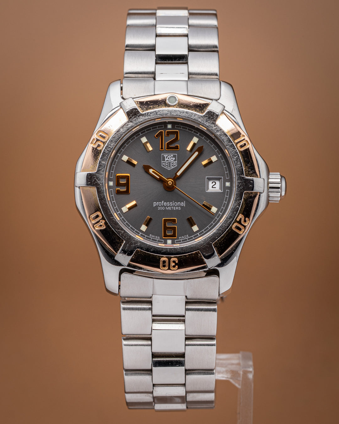 TAG Heuer Stainless Steel and 18k Rose Gold Women's Professional 2000 (WN1351)