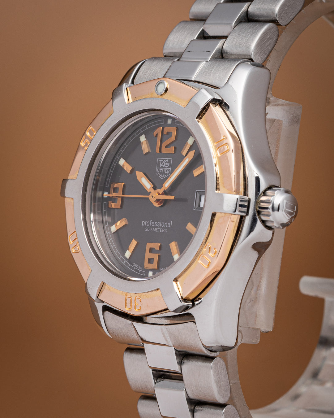 TAG Heuer Stainless Steel and 18k Rose Gold Women's Professional 2000 (WN1351)