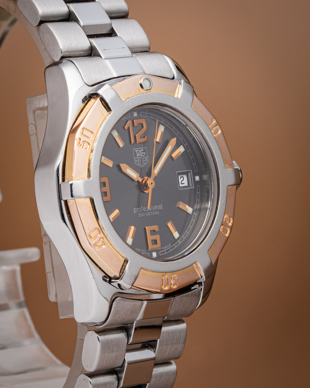 TAG Heuer Stainless Steel and 18k Rose Gold Women's Professional 2000 (WN1351)