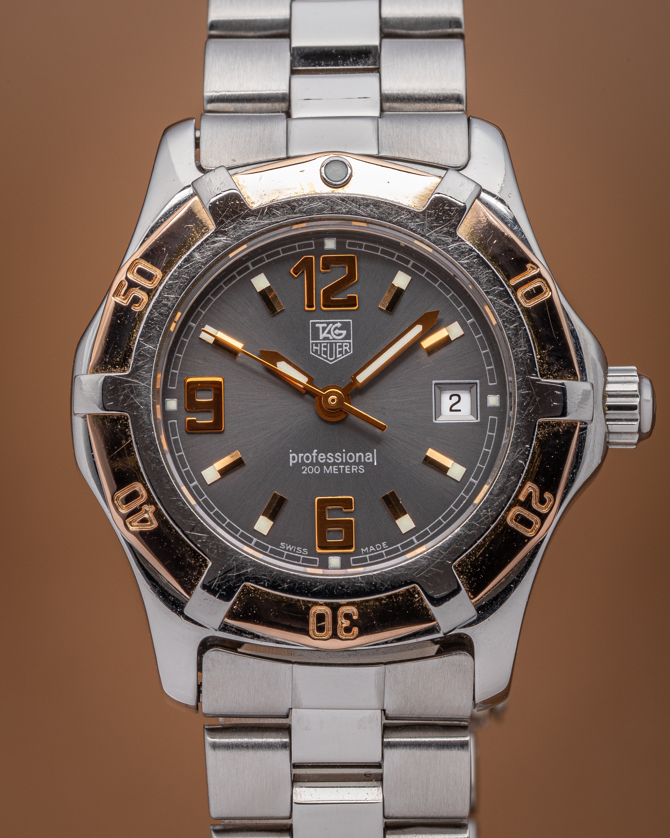 TAG Heuer Stainless Steel and 18k Rose Gold Women's Professional
