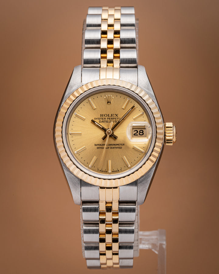 Rolex Stainless Steel and 18k Yellow Gold Women's Datejust (69173)